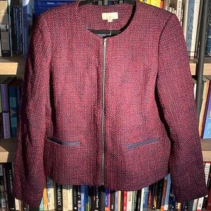 NWT Ann Taylor Loft Burgundy Blazer - Size 10